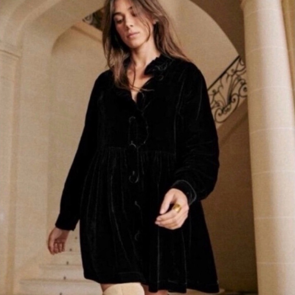 Sezane Sybelle Velvet Dress